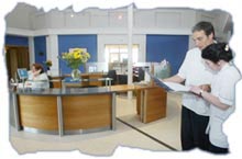 About us - The Reception Area