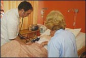 Caring for a patient - Click to enlarge